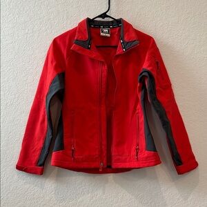 Women's Red and Black Shell Jacket Fleece Lined